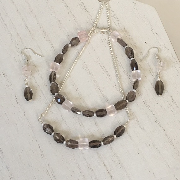 Quartz Gemstone Sterling silver bracelet - Picture 7 of 8